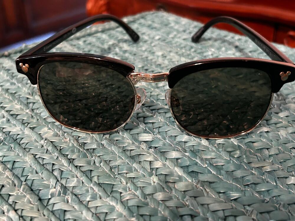 Disney Sunglasses with Maui Jim Hard Case Black Frame UV Protection